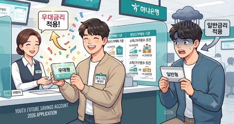 청년미래적금 가입조건, 같은 나이인데 우대형·일반형이 갈리는 기준 2026
