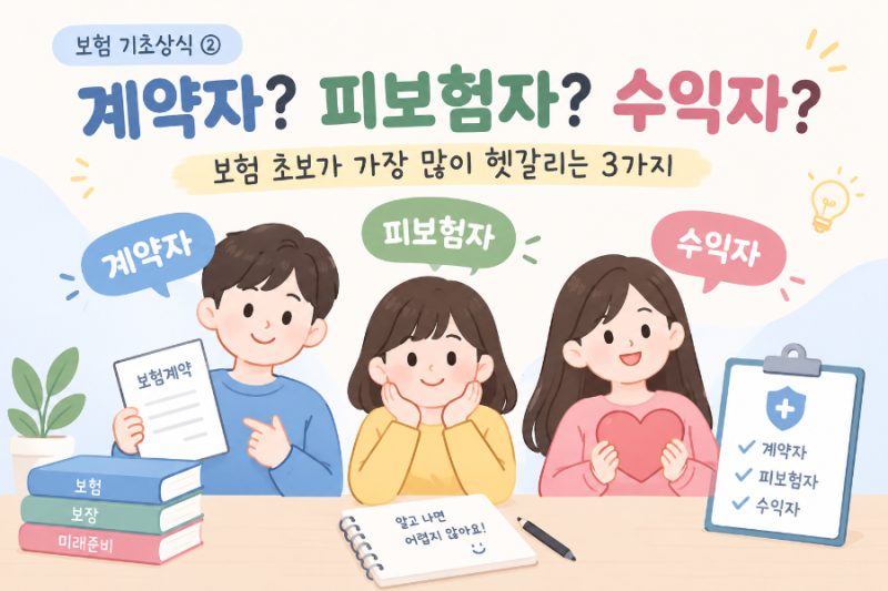 계약자·피보험자·보험금 수익자 차이｜보험 초보라면 꼭 알아야 할 3가지