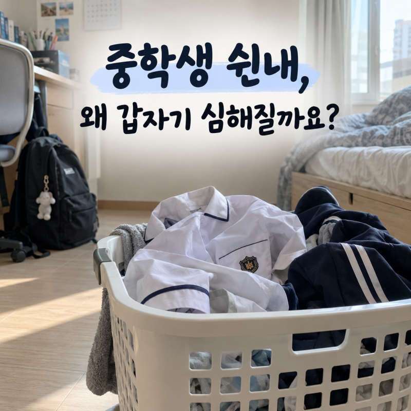 [청소년 문제] 중학생 쉰내, 사춘기 냄새 왜 심해질까? 원인과 관리법