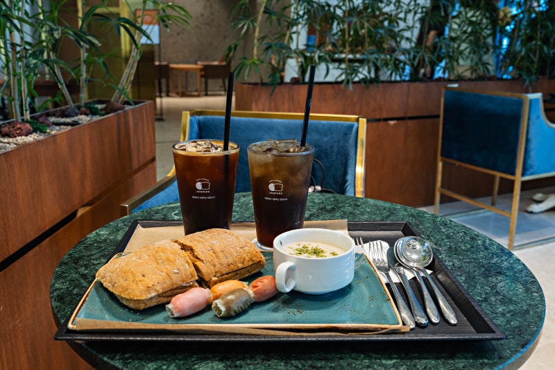 강문해변 카페 앙빵 후기,세인트존스호텔 베이커리 카페 애견동반 브런치 맛집