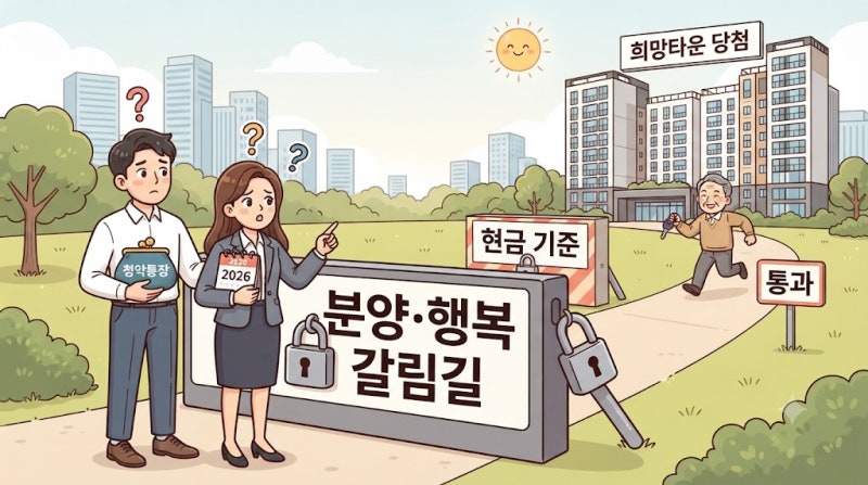 2026년 신혼희망타운 청약 일정, 날짜보다 먼저 갈리는 분양·행복주택과 현금 기준
