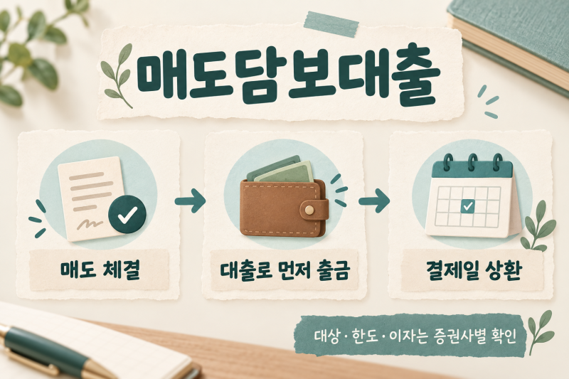주식 팔고 당일 출금하려면? 매도담보대출 조건과 당일 매매 주의점