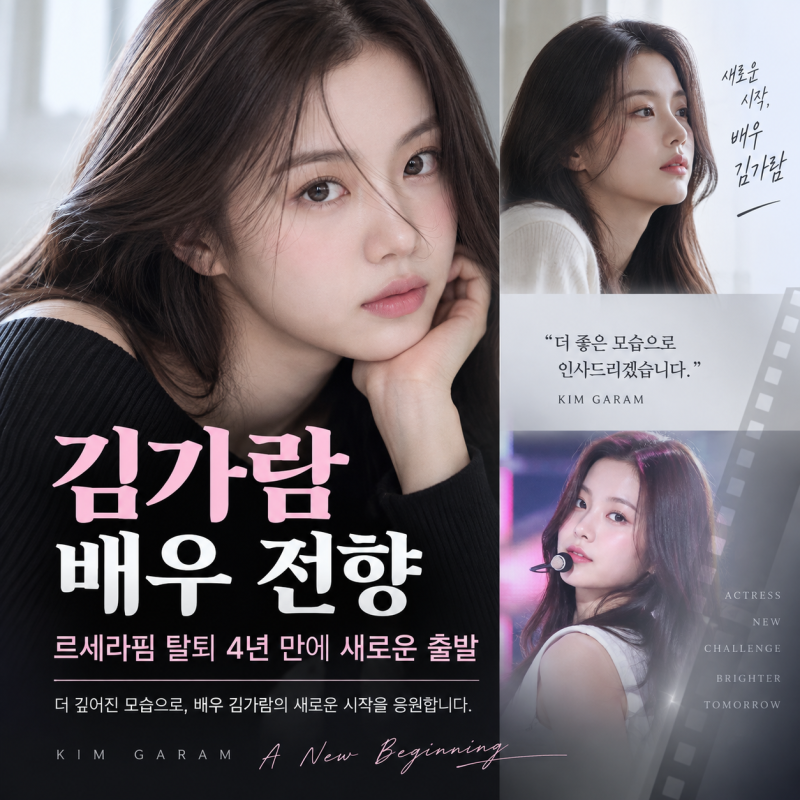 김가람 배우 전향, 르세라핌 탈퇴 4년 만에 새로운 출발