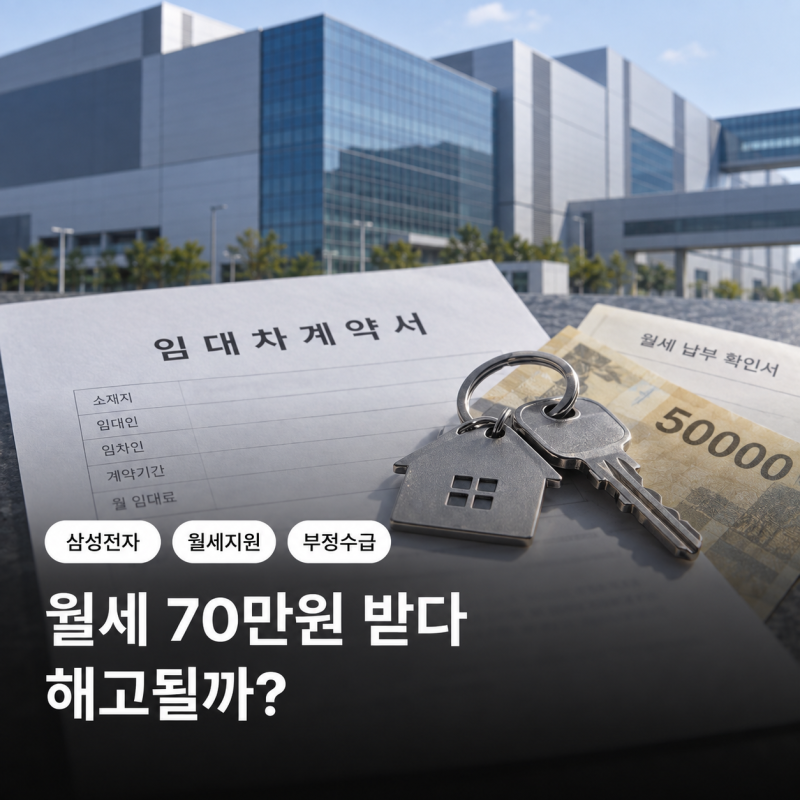 삼성전자 월세 횡령 논란, 70만원 받다 해고? 징계·퇴사 소문 팩트체크