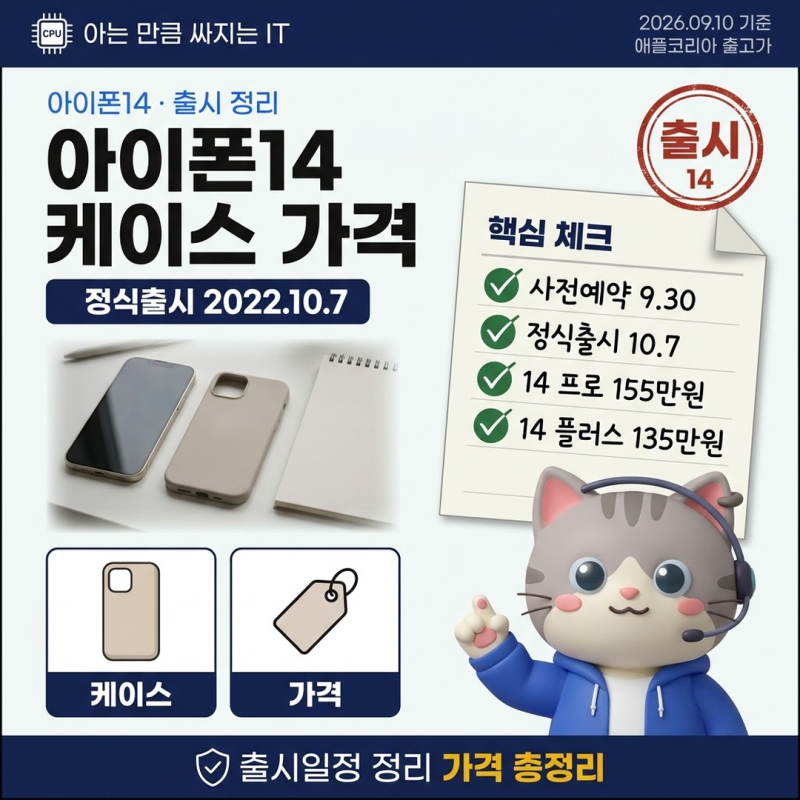 아이폰14케이스 출시 시기와 모델별 정품 실리콘 가격 정리