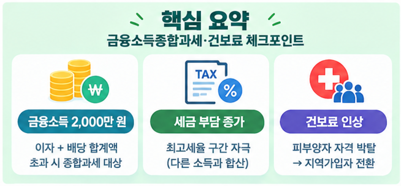 금융소득종합과세 기준 2000만 원 초과 시 건보료 폭탄의 진실과 대처법