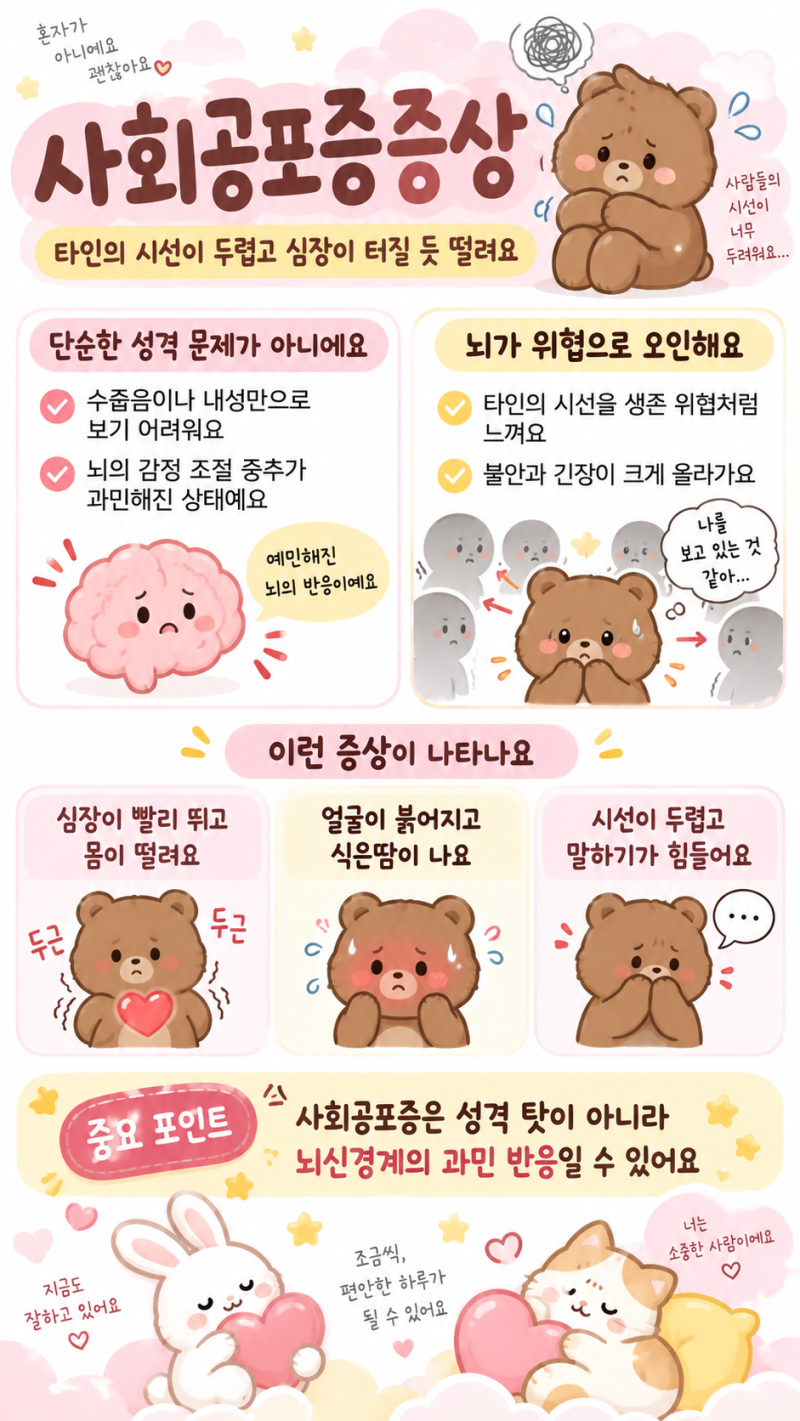 사회공포증증상, 타인의 시선이 두렵고 심장이 터질 듯한 떨림의 뇌신경학적 이유