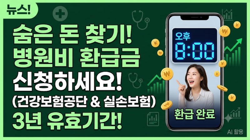 병원비 환급금 신청하세요!(건강보험공단 & 실손보험)