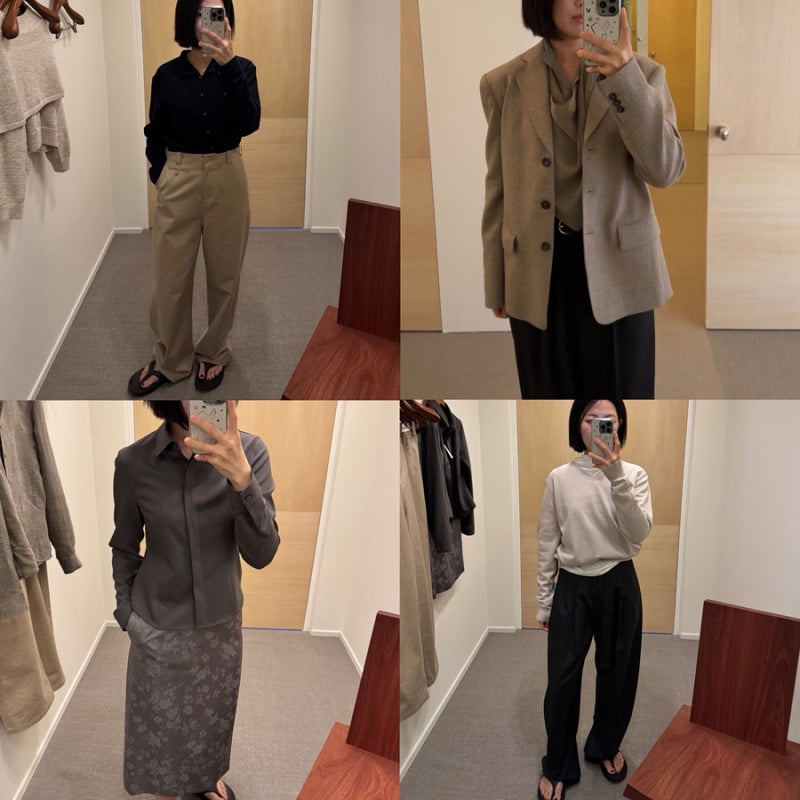 킨더살몬 26 PRE-FALL 쇼룸에서 입어만 볼게요 (셔츠, 블라우스, 플로럴 스커트, 테일러드 자켓, ....