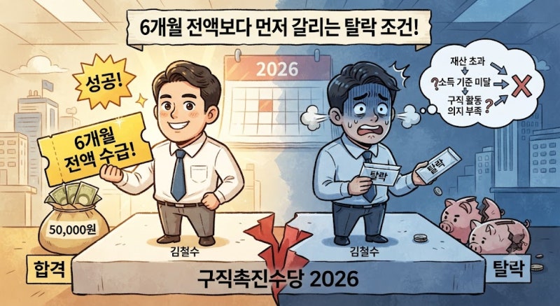 구직촉진수당 60만원 신청방법, 6개월 전액보다 먼저 갈리는 탈락 조건 2026