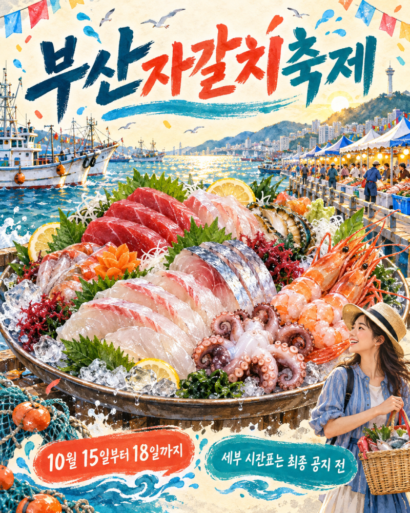 2026 부산자갈치축제 일정 확정, 10월 15~18일 프로그램은 최종 공지 전