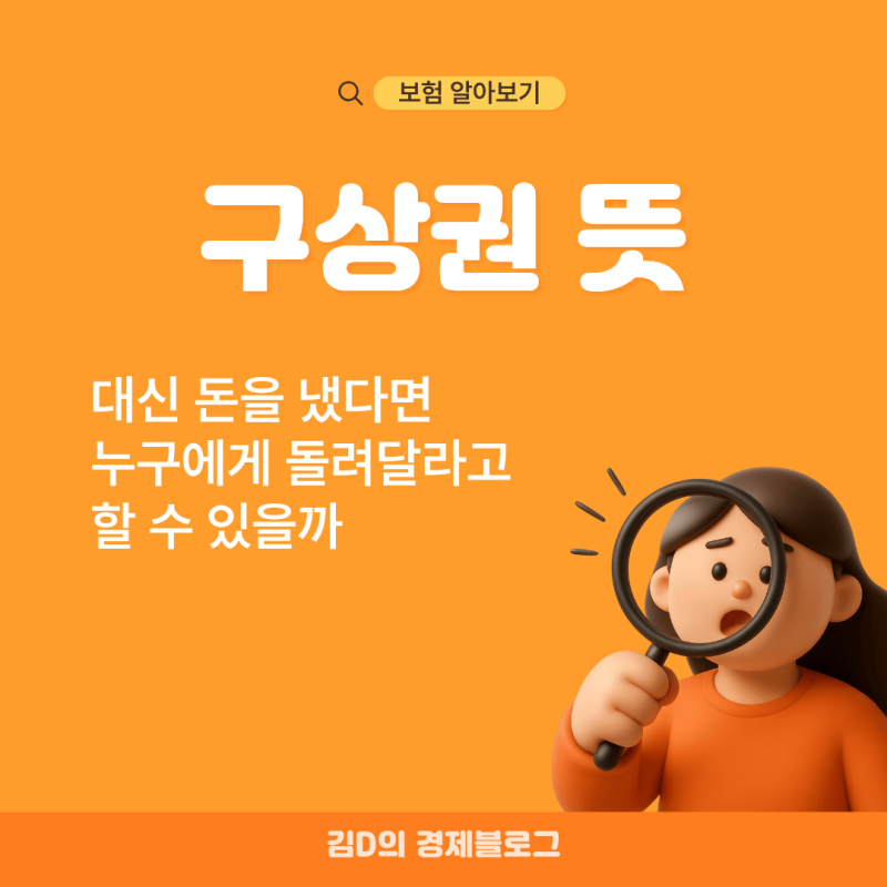 구상권 뜻 대신 돈을 냈다면 누구에게 돌려달라고 할 수 있을까