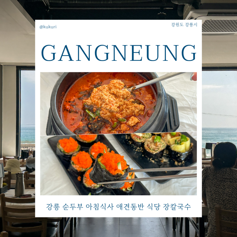 강릉 순두부 아침식사 애견동반 식당 장칼국수 해장 맛집