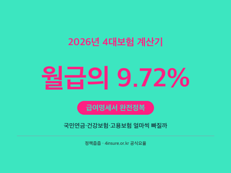 [2026 최신] 4대보험 계산기 사용법 — 급여명세서 완전정리