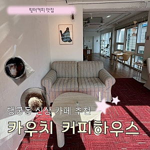 수원 행궁동 신상 카페 추천, 핸드드립 필터커피 맛집 카우치커피하우스