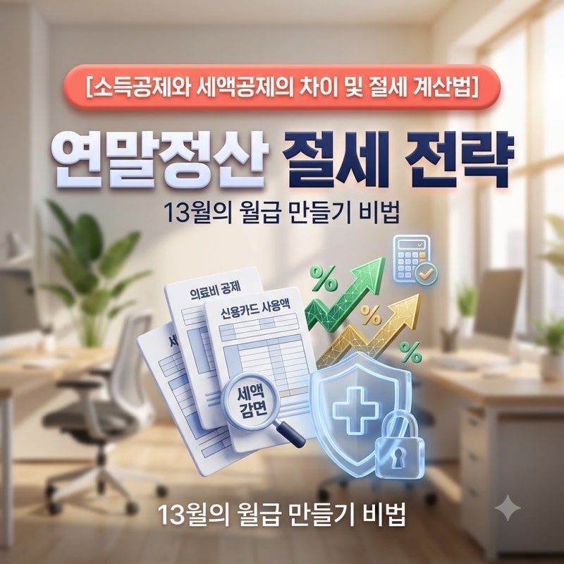소득공제 세액공제 차이와 절세 계산법