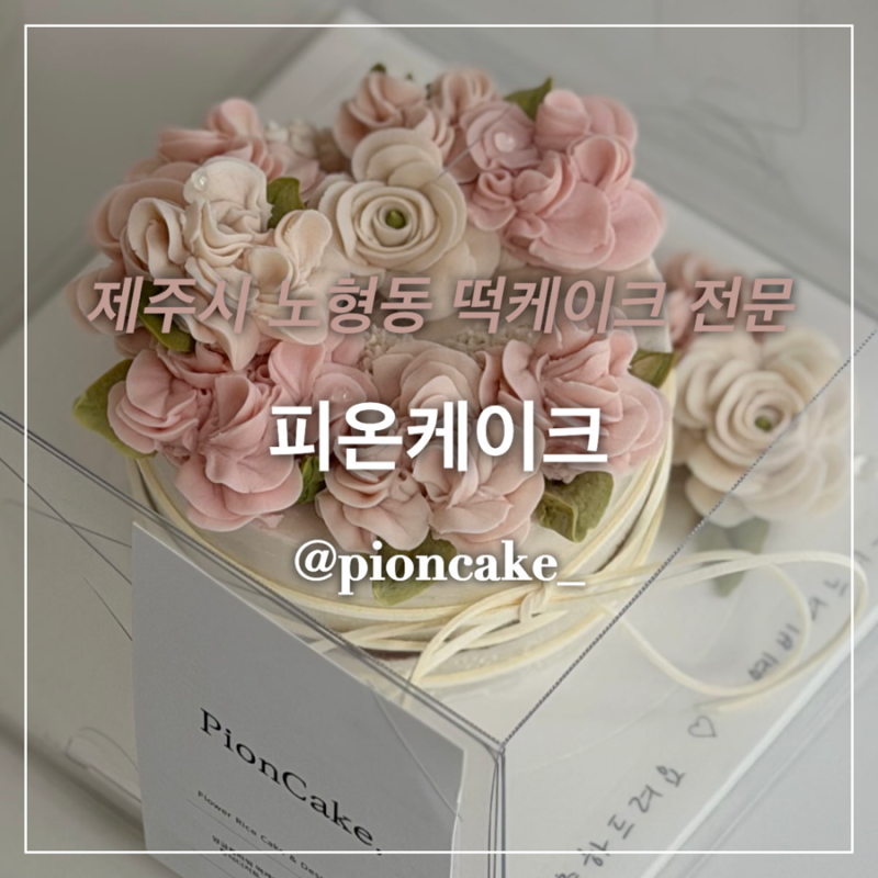 제주 떡케이크 추천｜노형동 피온케이크 앙금플라워 떡케이크 주문 후기