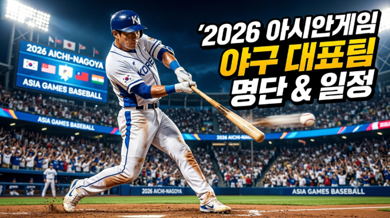 2026 아이치·나고야 아시안게임 야구 대표팀 명단 & 경기 일정 완벽 정리! (대회 5연패 도전)