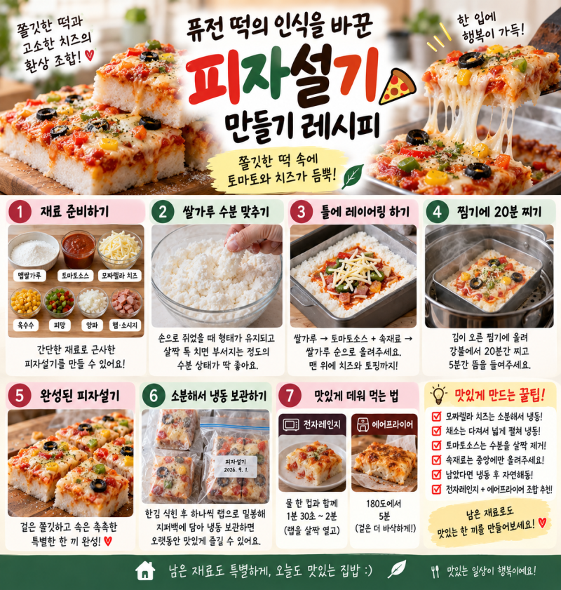 퓨전 떡의 인식을 바꾼 피자설기 만들기 레시피와 맛 실패 없는 살림 노하우