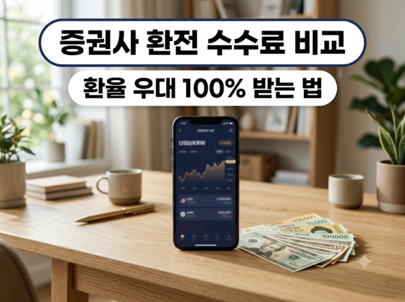 증권사 환전 수수료 비교 총정리: 키움·토스·미래에셋 환율 우대 100% & 원화주문 팁