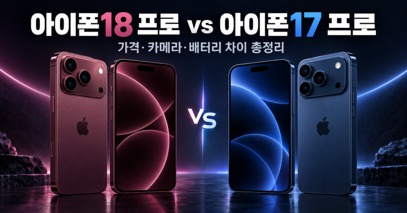 아이폰18 프로 vs 아이폰17 프로 비교｜가격·카메라·배터리 차이, 바꿀 만할까?