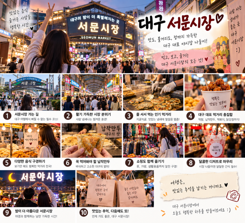 대구 서문시장, 먹거리부터 야시장 분위기까지 한곳에서 즐기는 방법