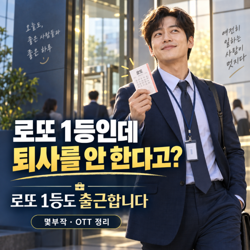 로또 1등 됐는데 퇴사를 안 한다고? 이준혁 로또 1등도 출근합니다 몇부작·OTT 정리