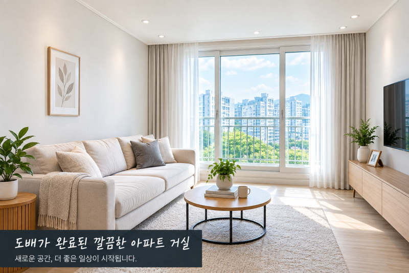 2026 도배 비용｜24평·32평·34평 아파트 견적이 달라지는 이유