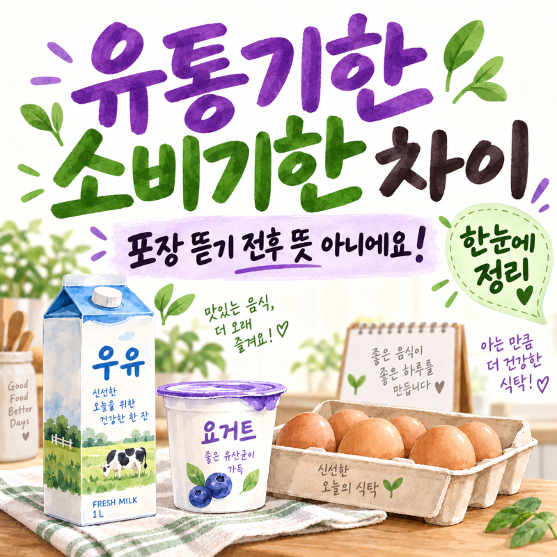 유통기한 지난 식품 소비기한 상품 차이 중 확인법 3가지