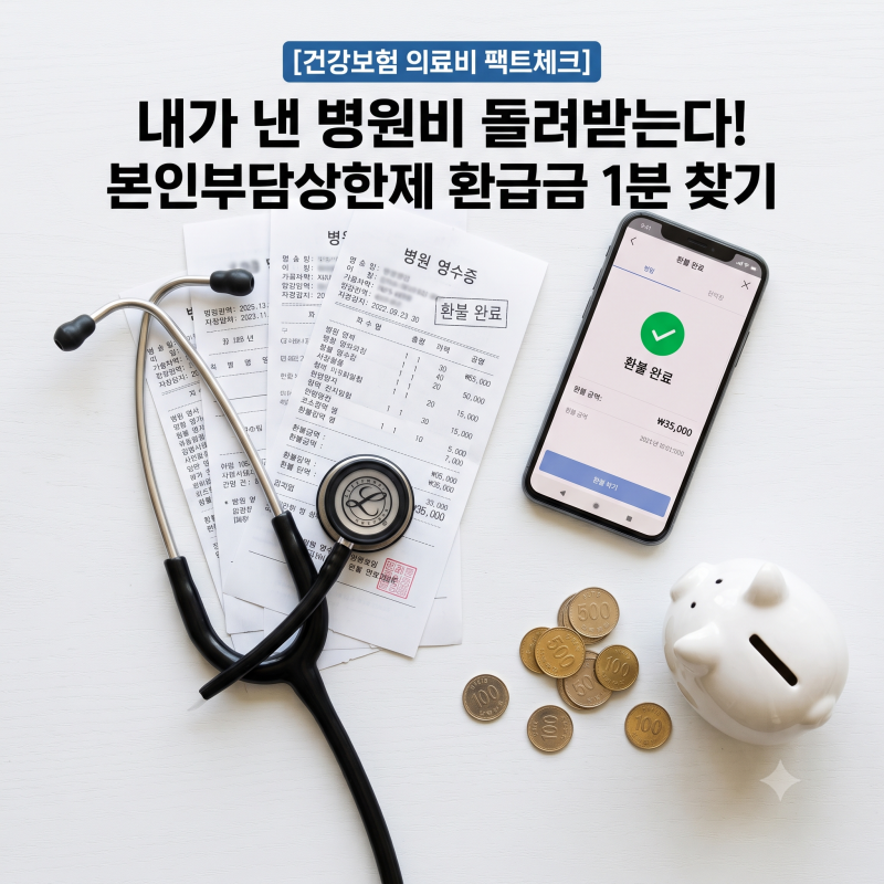 작년에 병원비 많이 냈다면 필독! 2026 국민건강보험 본인부담상한제 환급금 1분 조회·신청방....