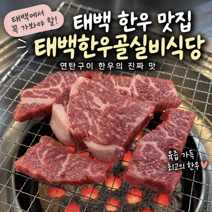 태백 한우 소고기집 연탄구이 맛집 추천 태백한우골실비식당