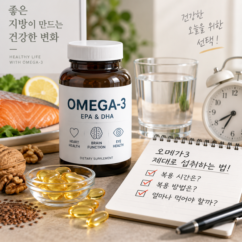 오메가3 제대로 섭취하는법, 오메가3 복용시간 복용법 정리