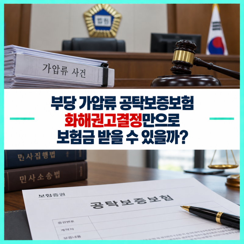 부당 가압류 공탁보증보험, 화해권고결정만으로 보험금 받을 수 있을까?