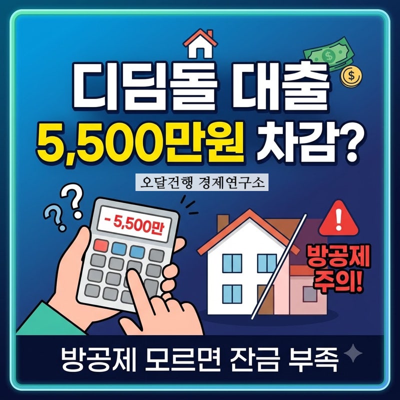 디딤돌 대출 방공제 차감 금액 및 소득 요건 정리 (실제 대출 한도 계산)