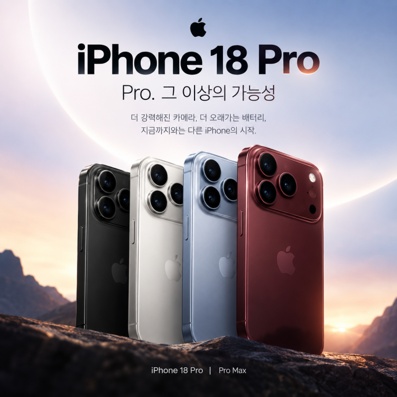 아이폰18 프로 프로맥스 공개 가격, 색상, 스펙, 출시일 총정리