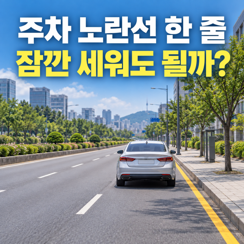 주차 노란선 한줄, 주정차 가능한지 헷갈릴 때 보는 기준