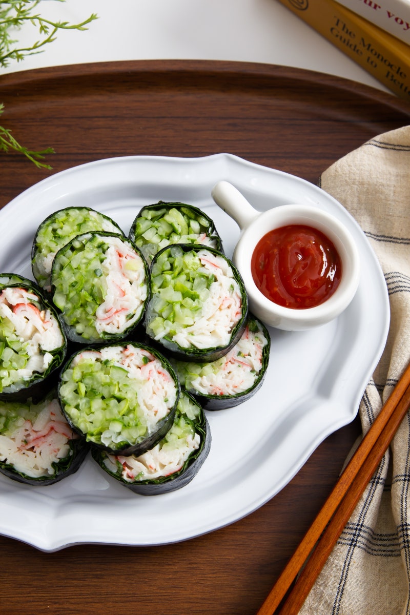 다이어트김밥-모양은 김밥! 오이크래미김밥인데 밥은 없어요.^^