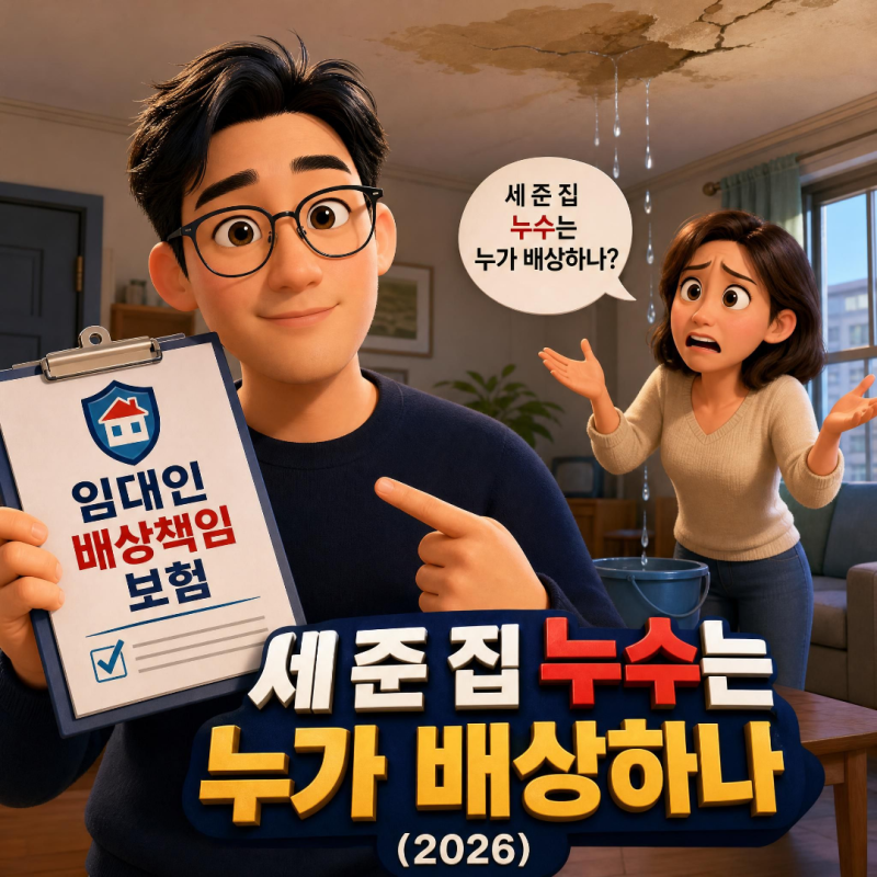 임대인 배상책임보험, 세 준 집 누수는 누가 배상하나 (2026)