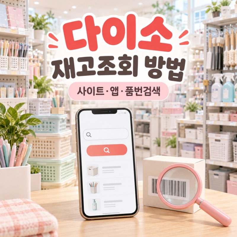 다이소 재고조회 방법 | 사이트·앱·품번검색·실시간 여부·안 뜰 때·전화문의