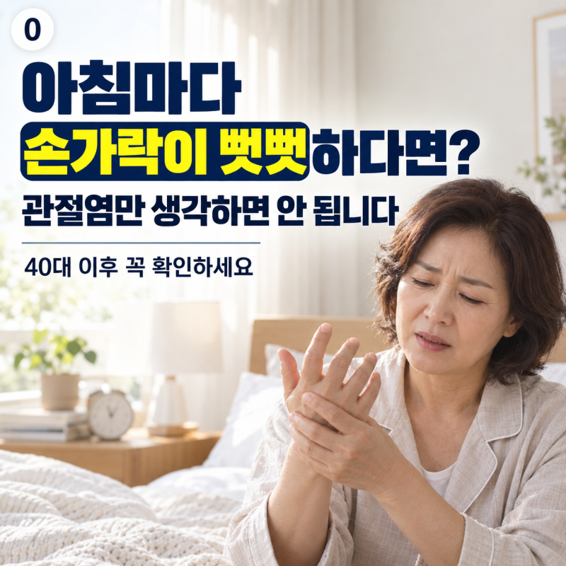 아침마다 손가락이 뻣뻣하다면? 관절염만 생각하면 안 되는 이유