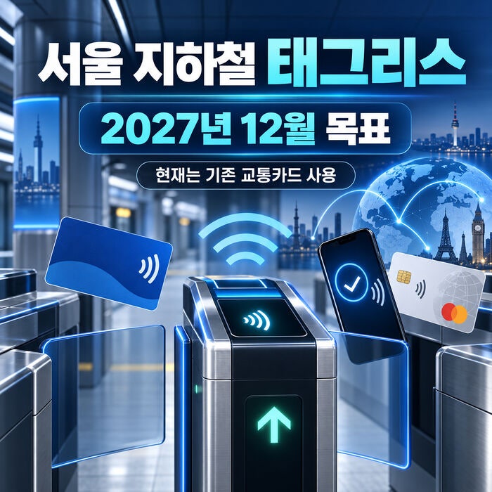 서울 지하철 태그리스 2027년 도입, 해외카드 사용 가능할까