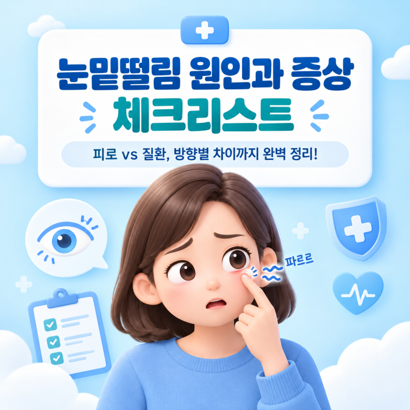 눈밑떨림 원인과 왼쪽 오른쪽 증상 체크리스트