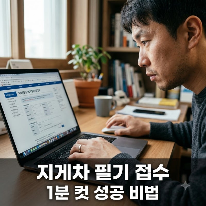 "접수 당일 10시.." 지게차운전기능사필기접수, 1분 컷 실패 안 하려면?