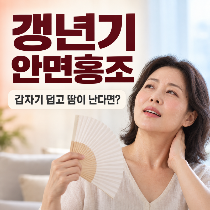 갱년기 안면홍조, 갑자기 덥고 땀이 나는 이유와 대처법