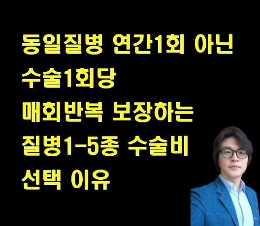 연간1회 아닌 수술1회당 매회 보장하는 질병1-5종수술비 선택 이유