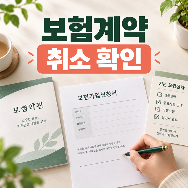 보험계약 취소, 약관·청약서를 못 받았다면 가능할까요?