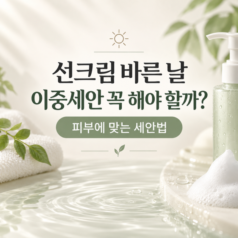 선크림 바른 날 이중세안 꼭 해야 할까? 피부 타입별 세안법