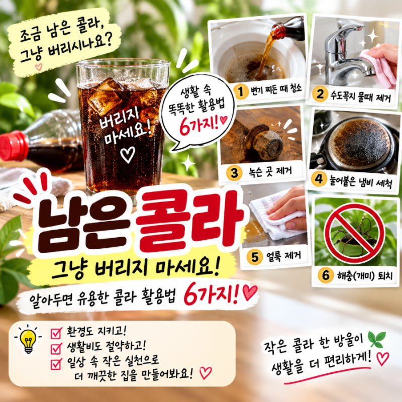 남은 콜라 버리지 마세요! 알아두면 유용한 활용법