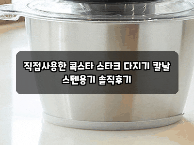 직접사용한 콕스타 스타크 다지기 칼날 스텐용기 솔직후기