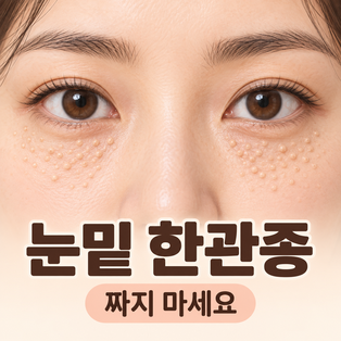 눈밑 한관종 치료｜비립종과 차이, 제거 후 재발하는 이유